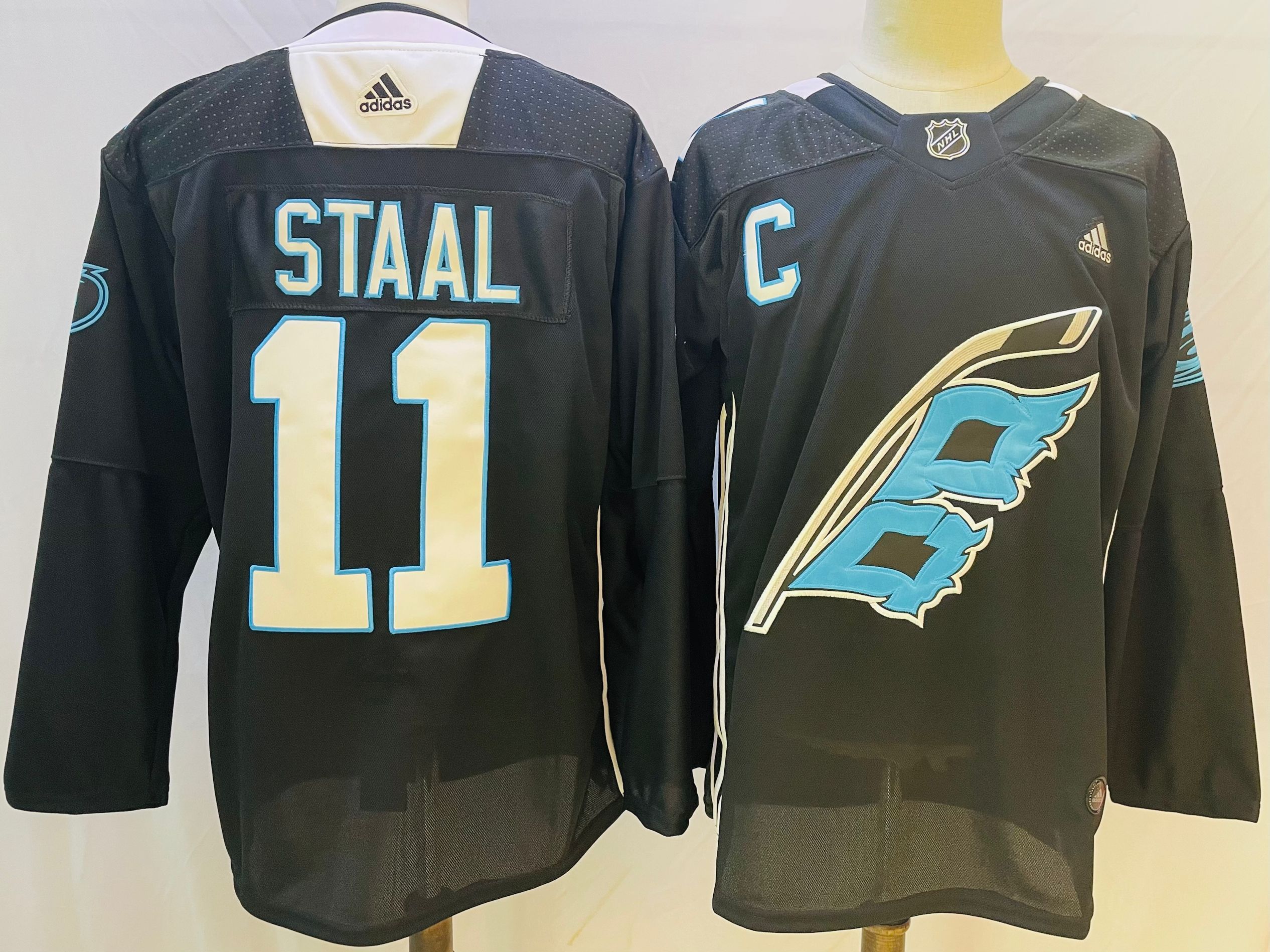 Men Carolina Hurricanes #11 Staal Black Authentic Stitched 2022 Adidas NHL Jersey->carolina hurricanes->NHL Jersey